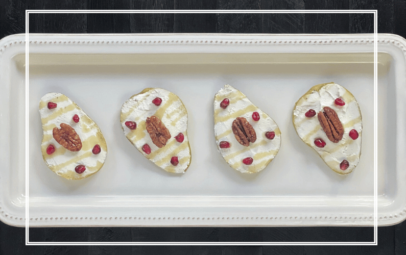 Easy Appetizer with Pear, Pomegranate, Goat Cheese and More - A Season